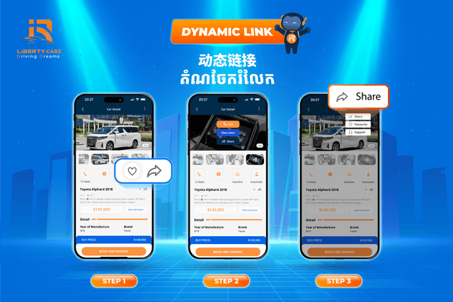 Liberty Carz App introduce new function: Dynamic link – easy share your favorite car